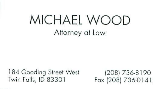 Michael J. Wood Business card